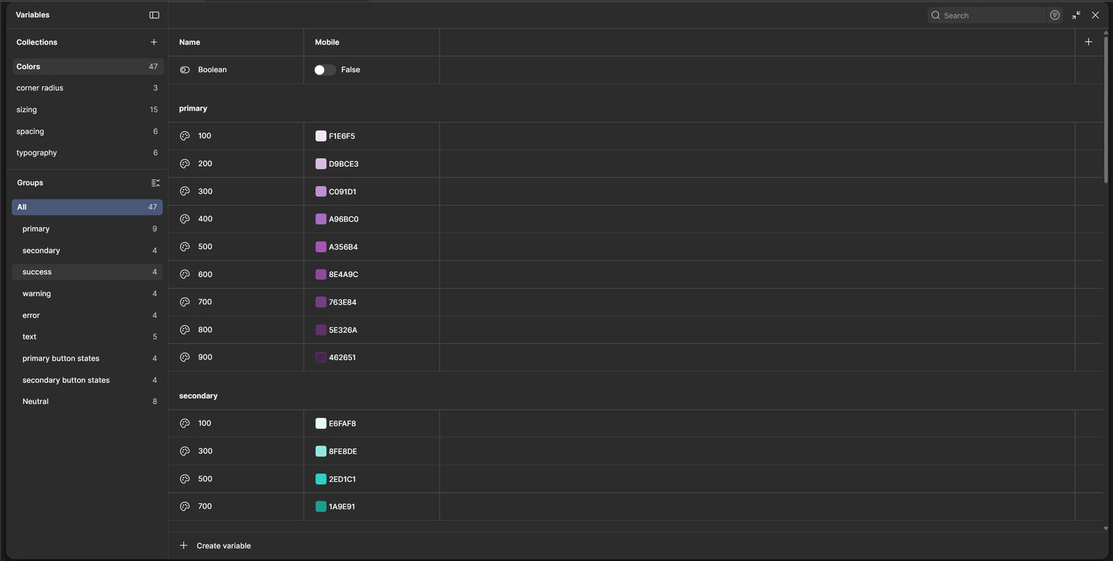 Design system foundations — tokens, color, and type